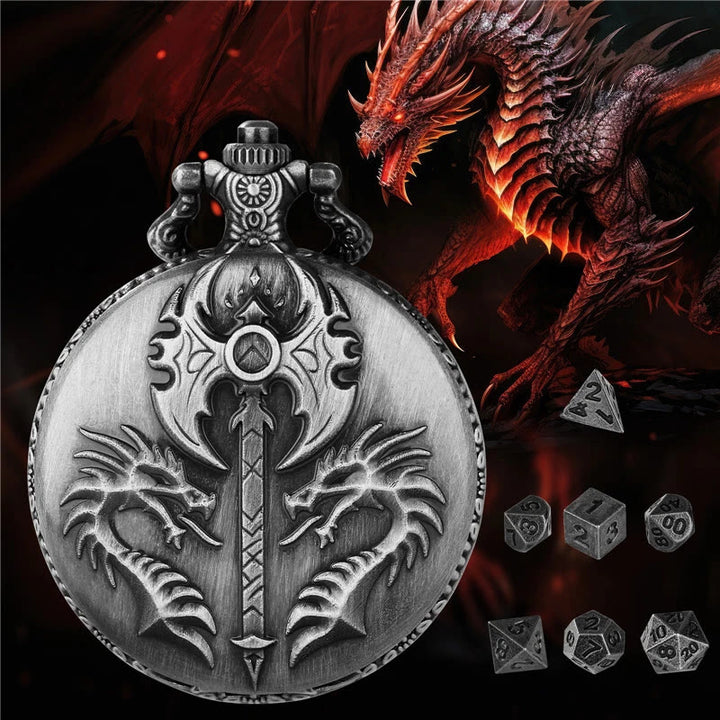 WorldNorse Doppeldrachenaxt Polyedrische Würfel-Hüftkette - image 1