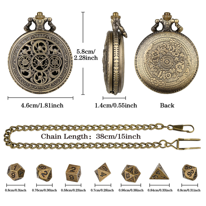 WorldNorse Punk Hollow Gears Mini-Würfel-Set, Taillenkette - image 6
