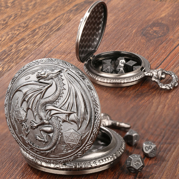 WorldNorse Dragon Taschenuhrgehäuse Würfelset Taillenkette - image 8