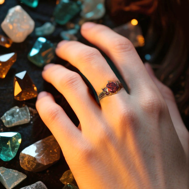 WorldNorse Midnight Blossom of Freyja Ring - image 15