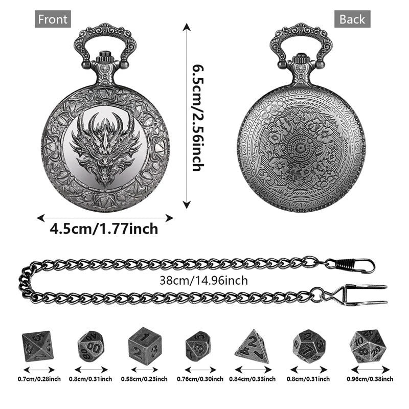 WorldNorse Viking Dragon Mini Polyedrisches Würfelset Taillenkette - image 9