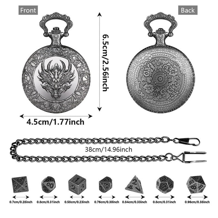 WorldNorse Viking Dragon Mini Polyedrisches Würfelset Taillenkette - image 9