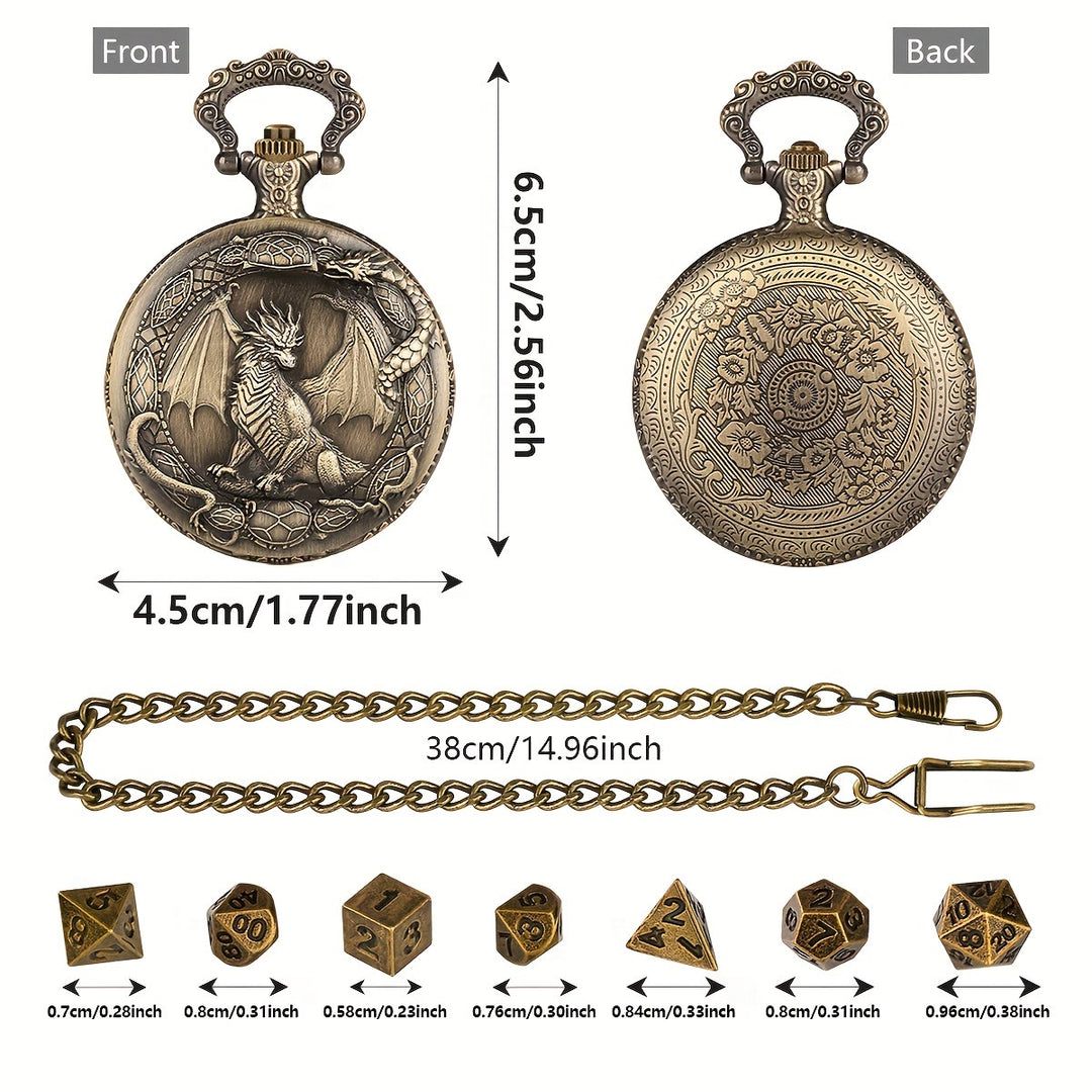WorldNorse Mythology Drachenmuster Polyedrische Würfel Taillenkette - image 4