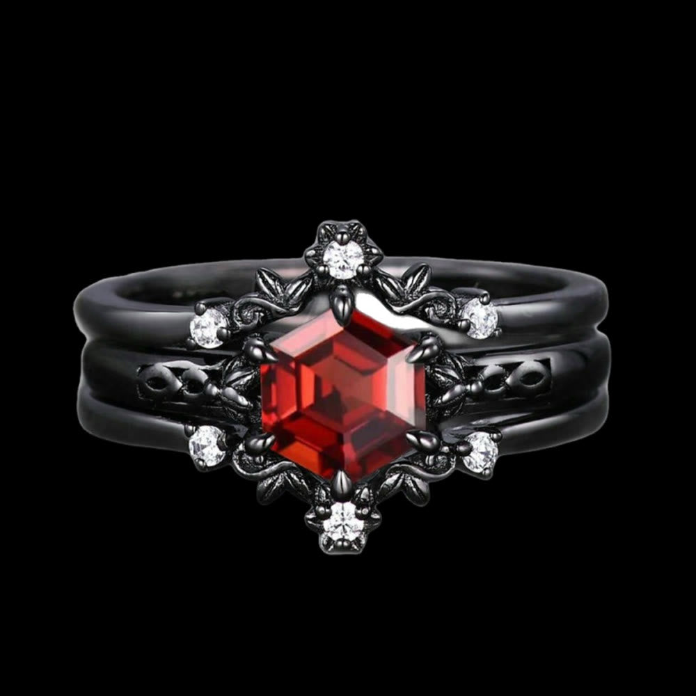 WorldNorse Bloom of Idunn Ring - Rubin - 62mm - image 5