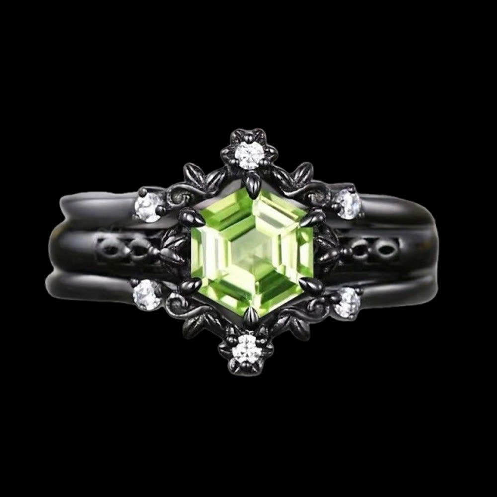 WorldNorse Bloom of Idunn Ring - Peridot - 62mm - image 0