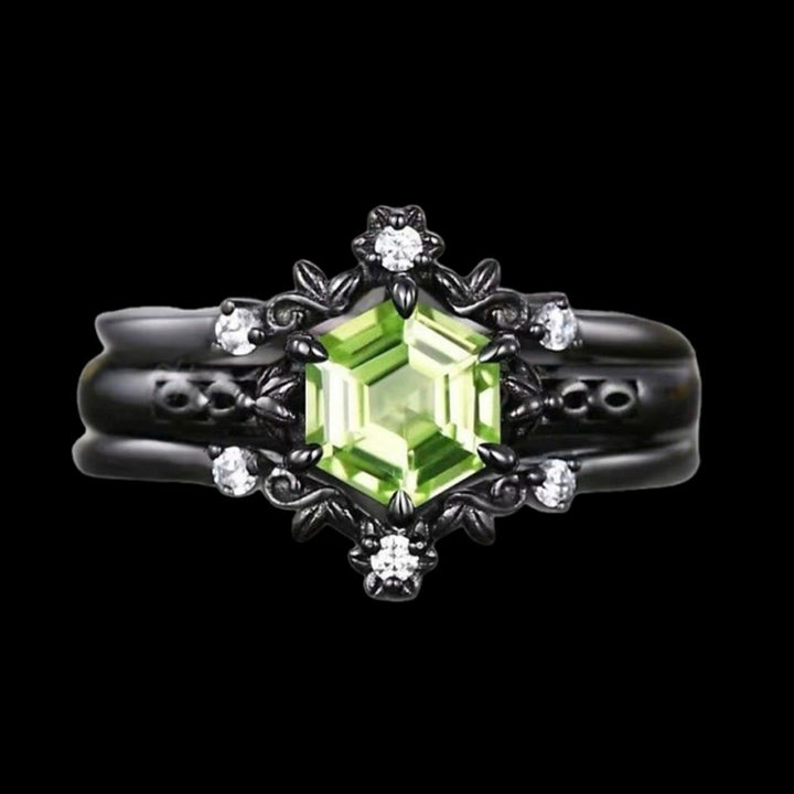WorldNorse Bloom of Idunn Ring - Peridot - 62mm - image 0