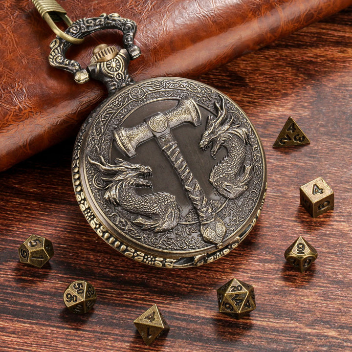 WorldNorse Hammer Double Dragons Würfelset Taillenkette - image 1