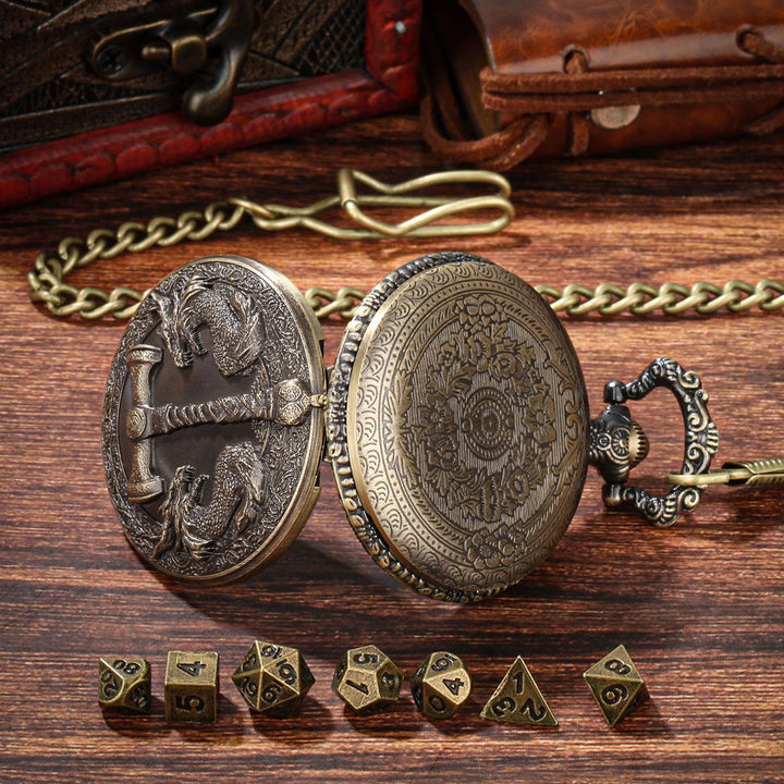 WorldNorse Hammer Double Dragons Würfelset Taillenkette - image 4
