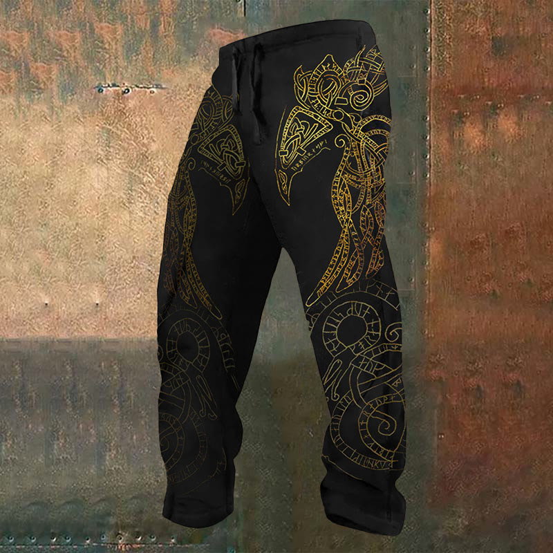 WorldNorse Raven God Rune Jogginghose - US/UK/AU52, EU62 (6XL) - image 0