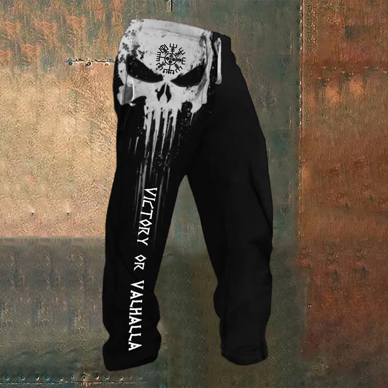 WorldNorse Skull Victory oder Valhalla Vegvisir Jogginghose - US/UK/AU52, EU62 (6XL) - image 1