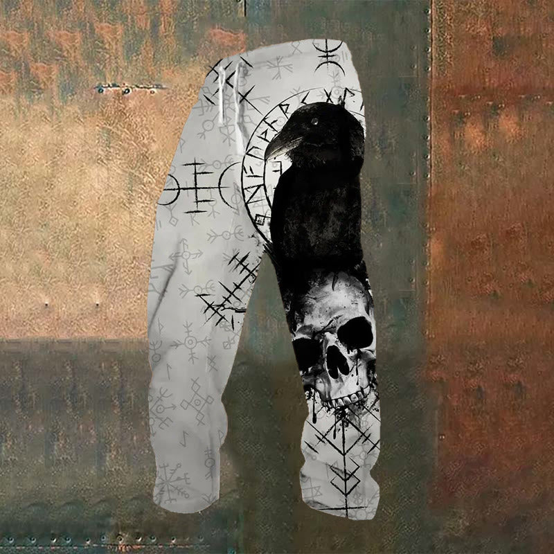 WorldNorse Gothic Raven Skull Jogginghose - US/UK/AU52, EU62 (6XL) - image 1