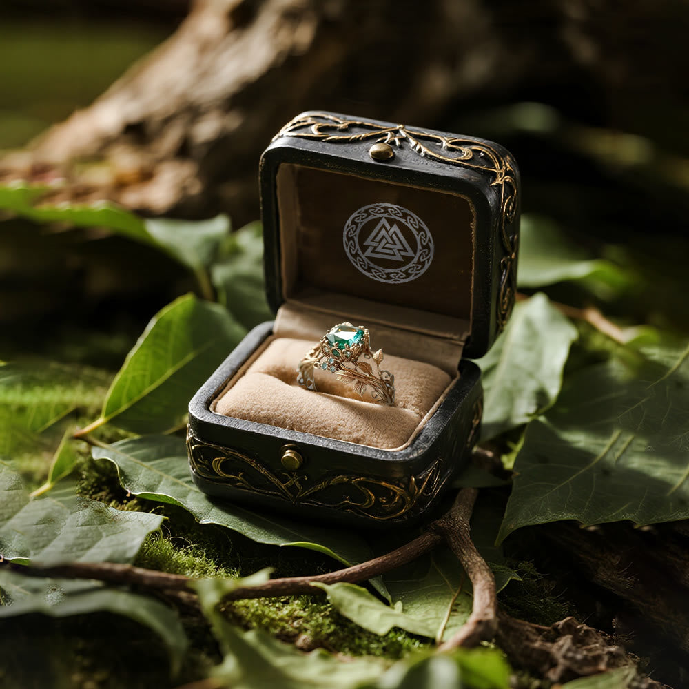 WorldNorse Smaragd- Yggdrasil Ring - image 9
