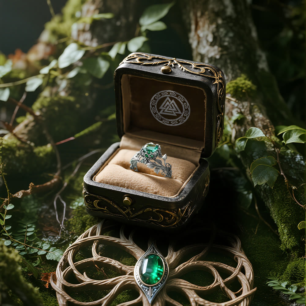 WorldNorse Smaragd- Yggdrasil Ring - image 14