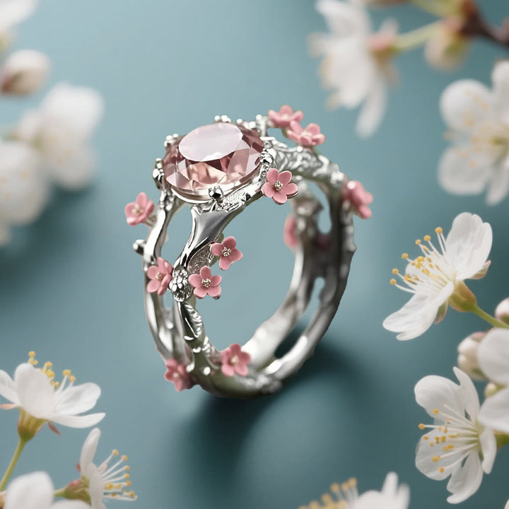 WorldNorse Ewiger Frühlingsblütenring - Silber - 62mm - image 5