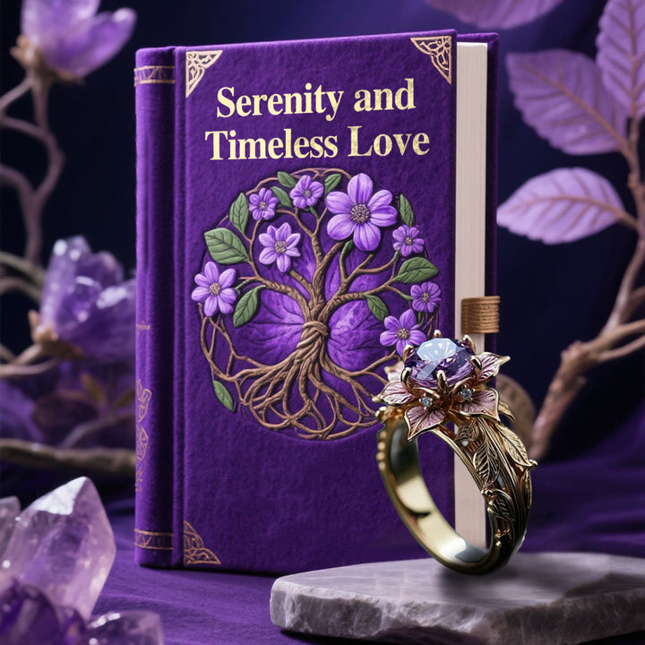 WorldNorse Twilight Bloom Amethyst-Zweitonring - image 3