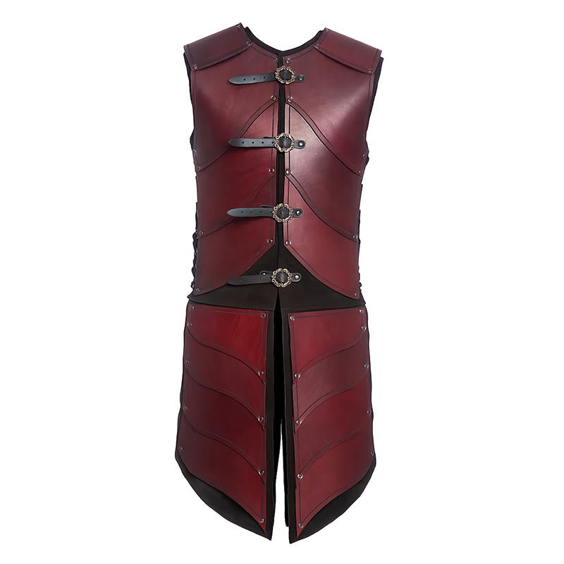 WorldNorse Gothic Elf Warrior Seitlich geschnürte Brustrüstung - Rot - image 1