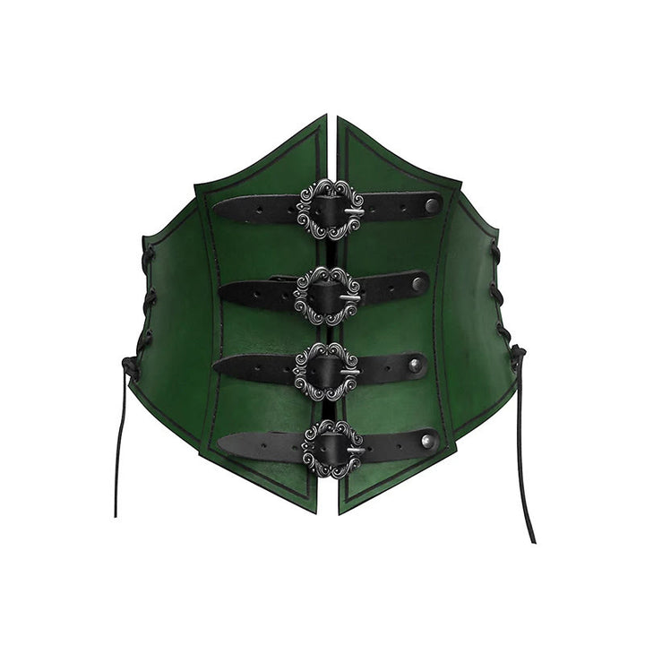 WorldNorse Brustpanzer in Schildform mit seitlicher Schnürung - Grün - image 4