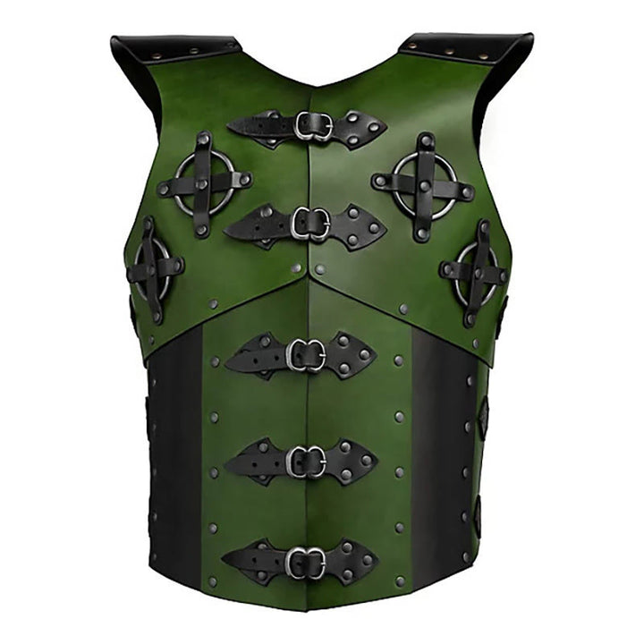 WorldNorse Punk Ritterkreuz Schnallen Dekoration Nieten Brustpanzer - Grün - image 3