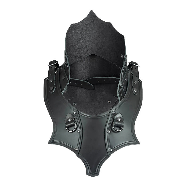WorldNorse Wikinger-Krieger, asymmetrische Nietenschnallen, Brustpanzer - Schwarz - image 2