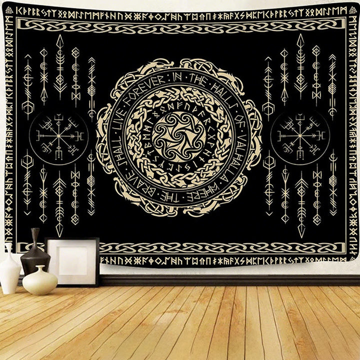 WorldNorse Timeless Triskelion Keltische Rune Wandteppich - Keltischer Knoten - 180X320cm - image 0