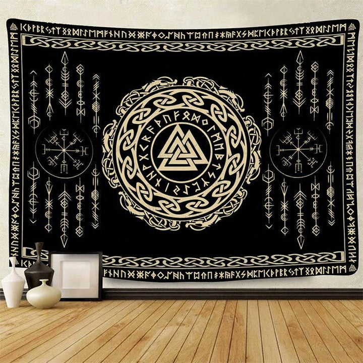 WorldNorse Valknut Keltischer Knoten Rune Wandteppich - image 1