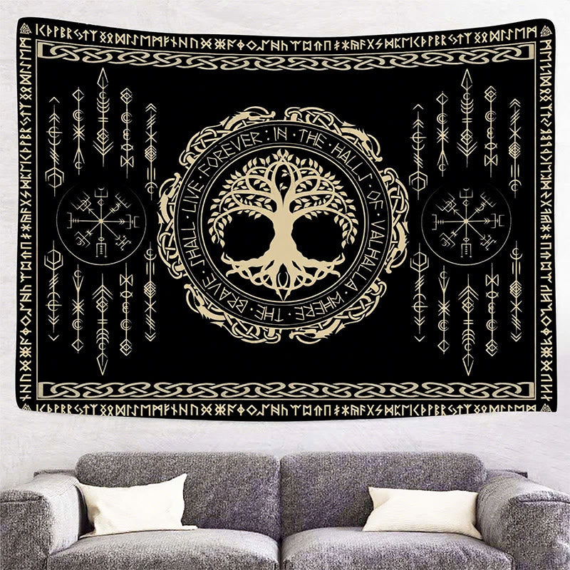 Weltnordischer Lebensbaum Vegvisir Wandbehang - image 2