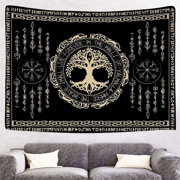 Weltnordischer Lebensbaum Vegvisir Wandbehang - image 2