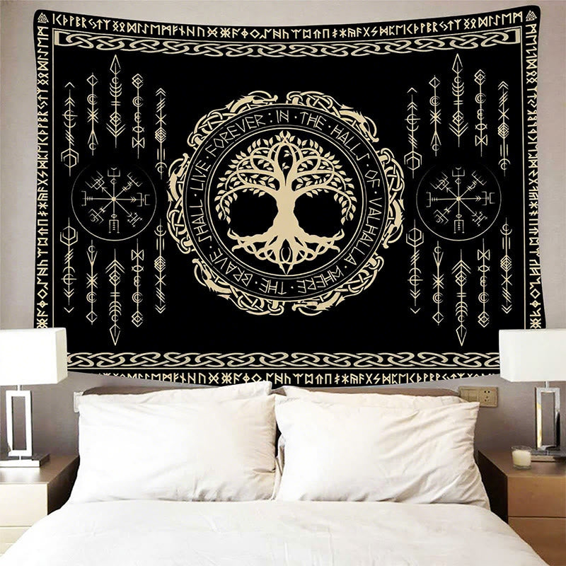Weltnordischer Lebensbaum Vegvisir Wandbehang - image 3