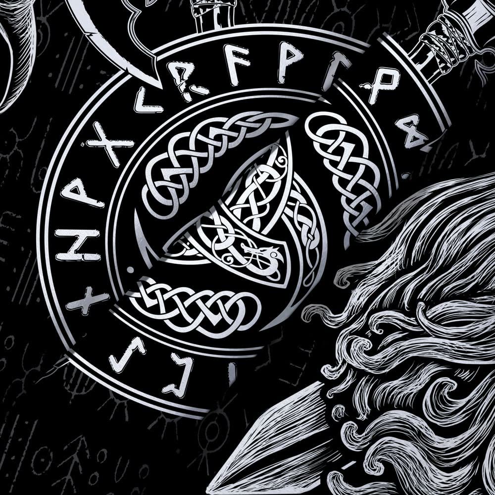 WorldNorse Wikinger Axt Raven Triple Horn Of Odin Wandbehang - image 3