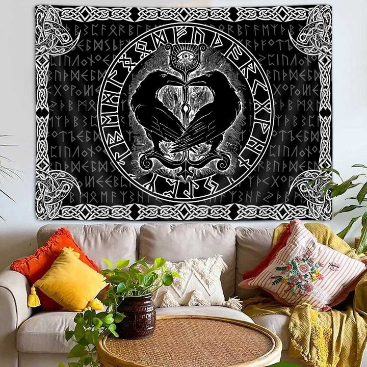 WorldNorse Ravens Herzform Allwissendes Auge Wandteppich - image 2