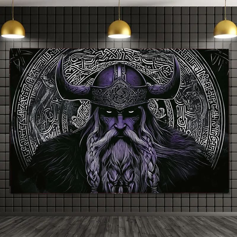 WorldNorse Legendary Odin Warrior Tribal Pattern Wandbehang - image 3