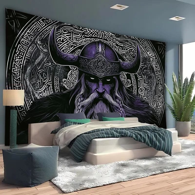 WorldNorse Legendary Odin Warrior Tribal Pattern Wandbehang - image 1