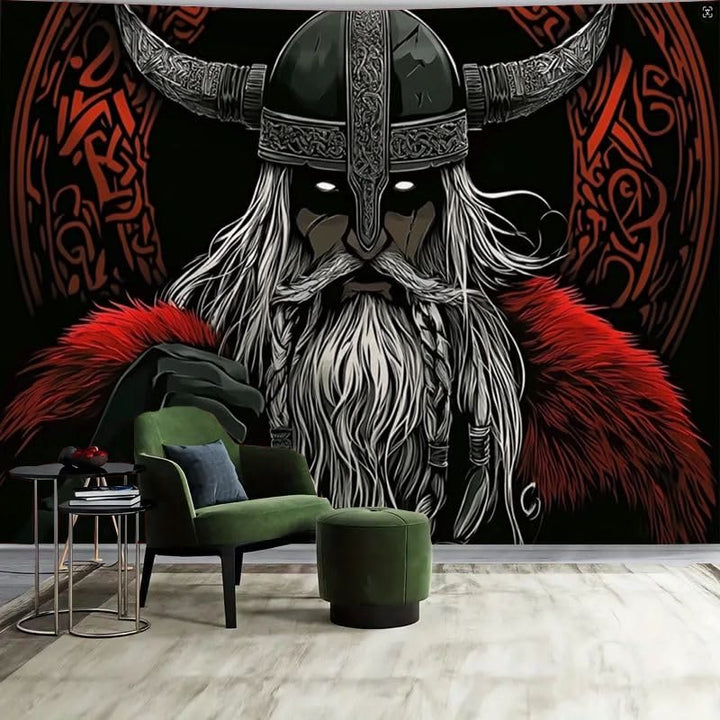 WorldNorse Mystery Red Fur Cavalier Wandteppich - 180X320cm - image 0