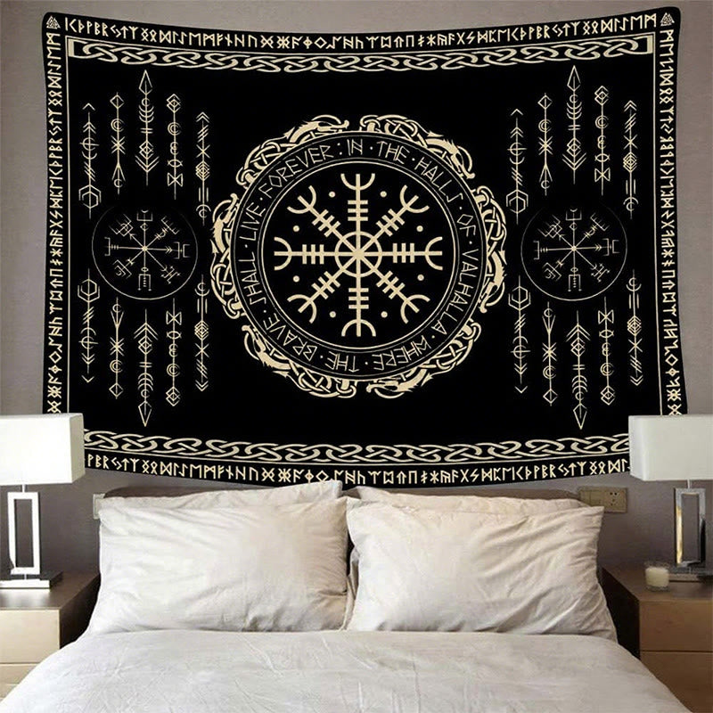 WorldNorse Viking Compass Helm der Ehrfurcht Wandbehang - image 1