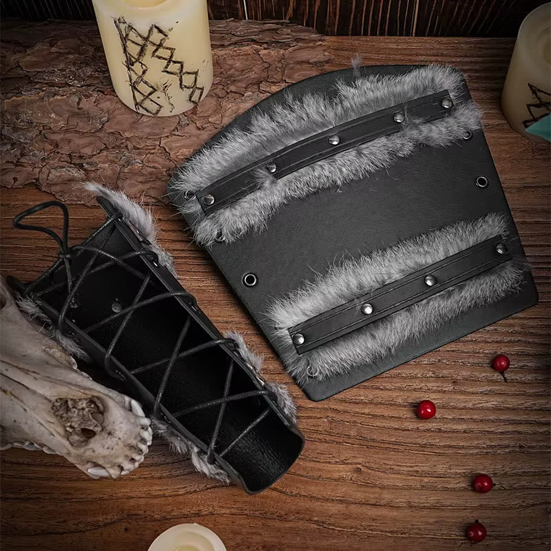 WorldNorse Medieval Retro Vegvisir Pelz Armschienen - image 3
