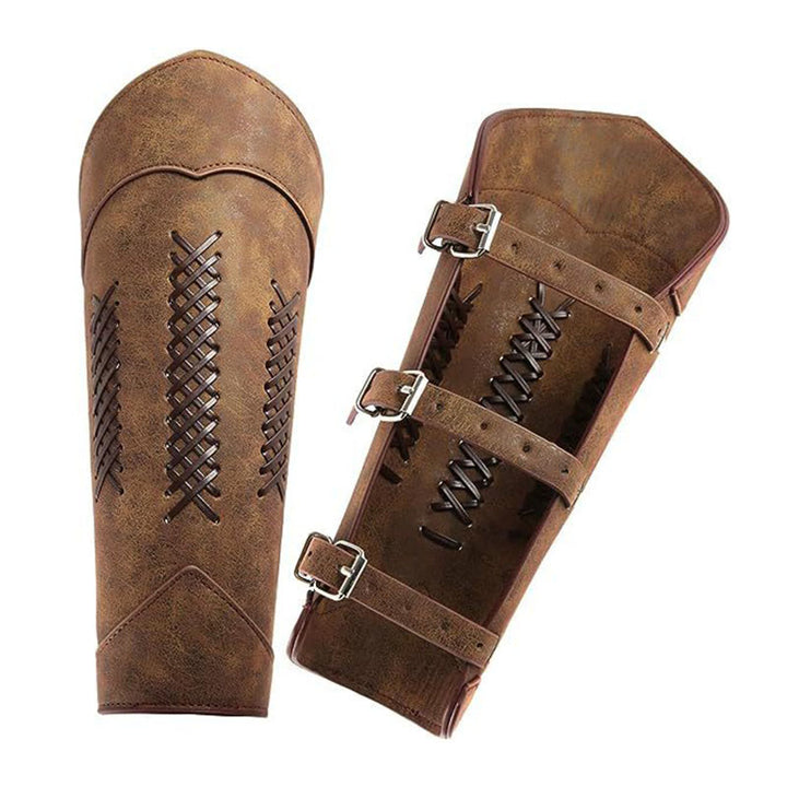 WorldNorse Punk Armschienen aus Leder mit verstellbarer Schnalle - image 1