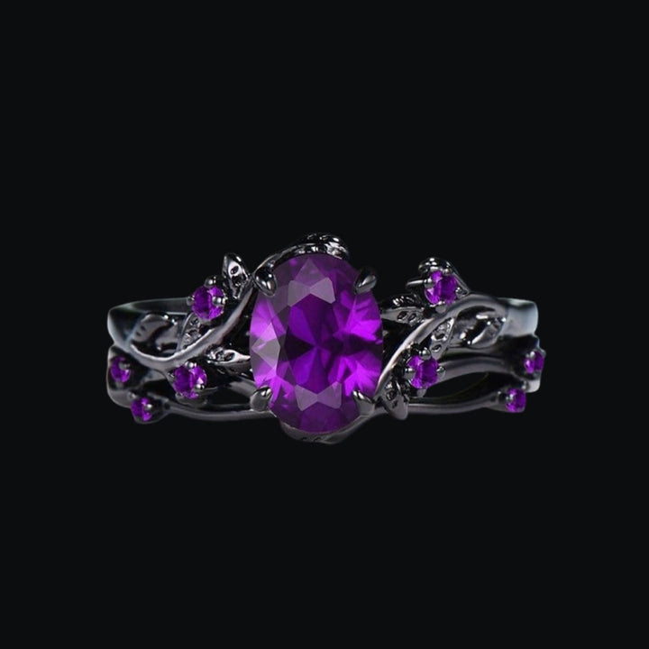 WorldNorse Midnight Amethyst Nordischer Weinring - 62mm - image 0