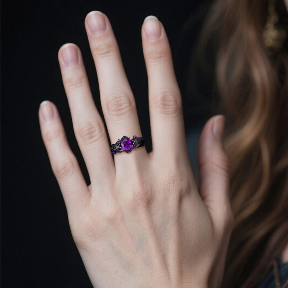 WorldNorse Midnight Amethyst Nordischer Weinring - image 1