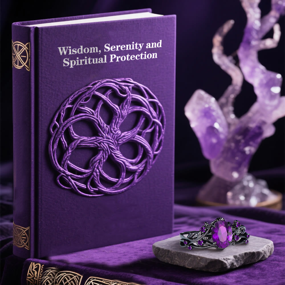 WorldNorse Midnight Amethyst Nordischer Weinring - image 3