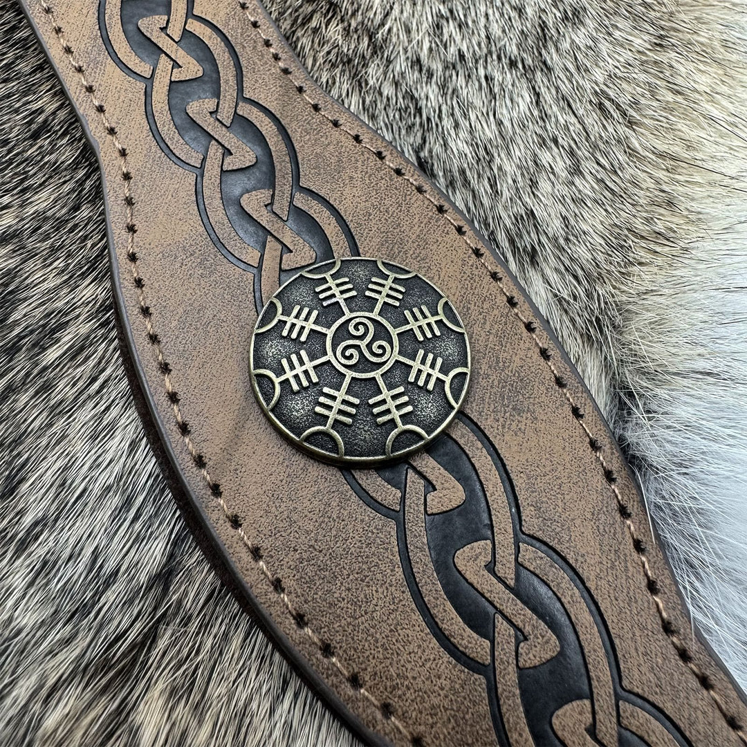 WorldNorse Retro-Stirnband mit Keltischer Knoten und Helm der Ehrfurcht - image 3
