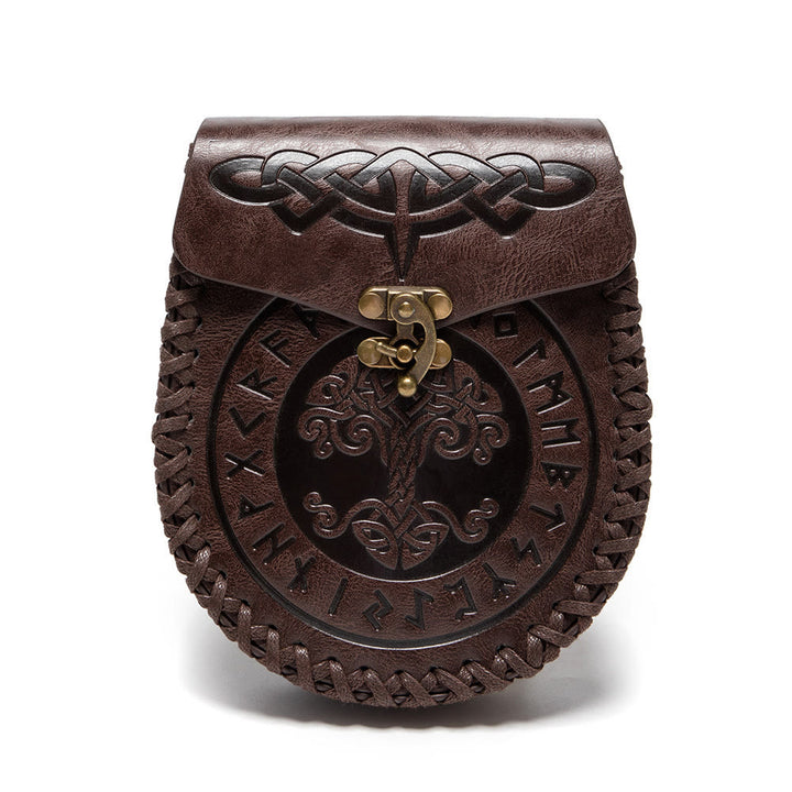 WorldNorse Yggdrasil Keltischer Knoten Beuteltasche - Dunkelbraun - image 4