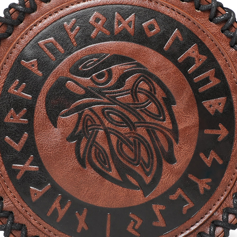 WorldNorse Viking Rune Eagle Umhängetasche mit Prägung - image 14