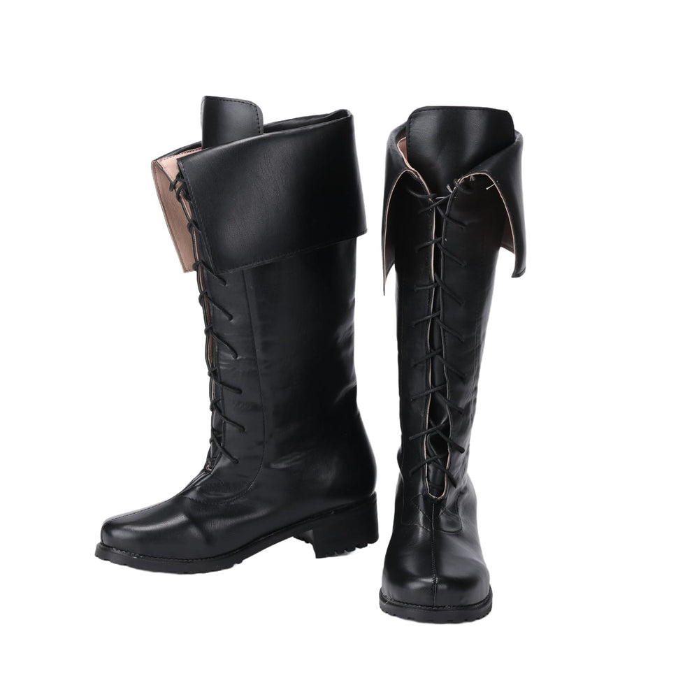 WorldNorse – Kniehohe Stiefel im Vintage-Stil mit Schnürung und Umschlag - image 1