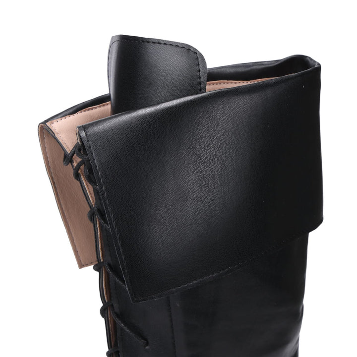 WorldNorse – Kniehohe Stiefel im Vintage-Stil mit Schnürung und Umschlag - image 4