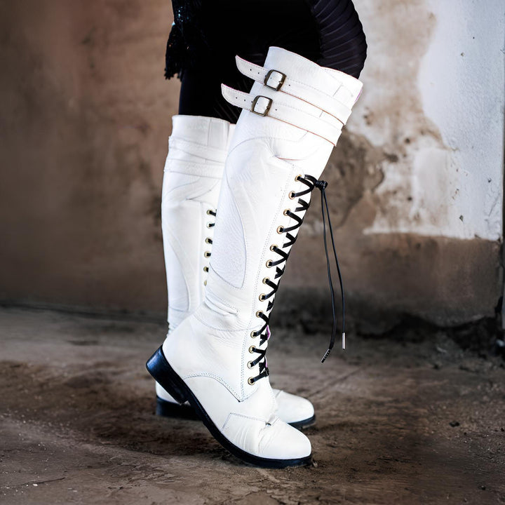 WorldNorse – Robuste, hohe Schnürstiefel mit Schnalle - image 4