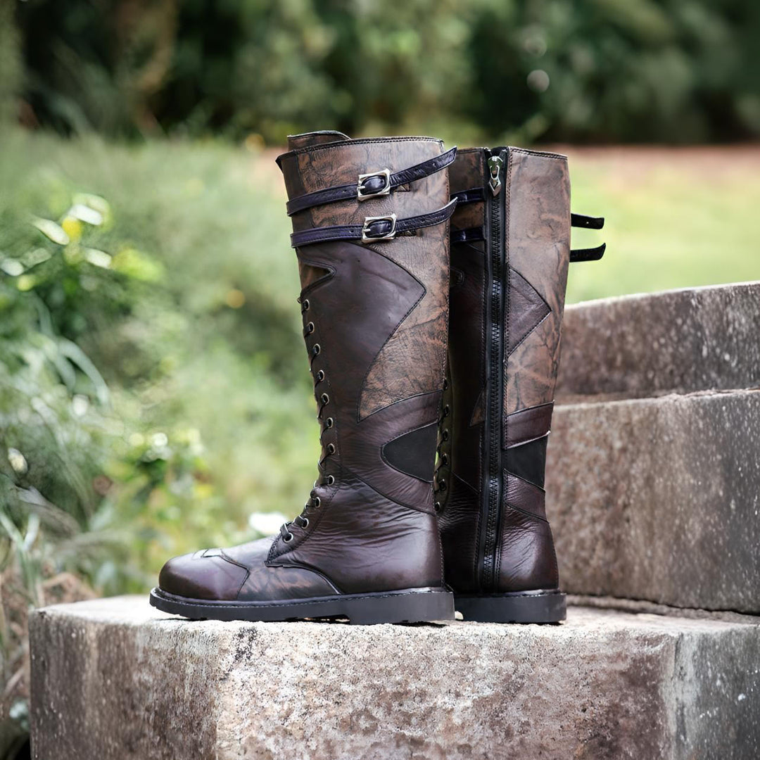 WorldNorse – Robuste, hohe Schnürstiefel mit Schnalle - image 10