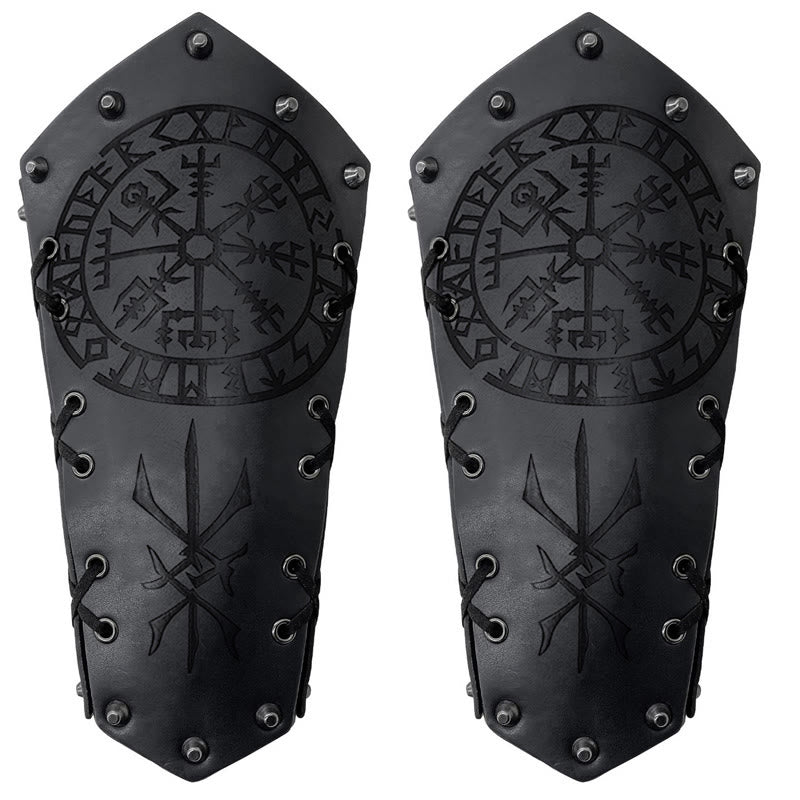 WorldNorse Armschienen mit Schnürung, Wikinger-Krieger, Eimer-Spikes - image 22