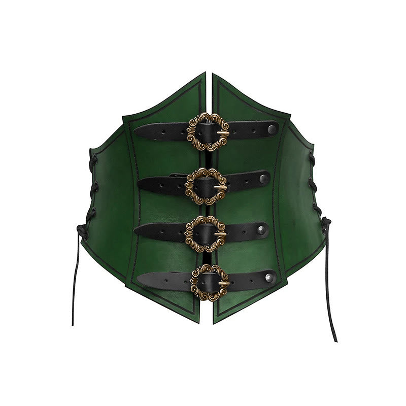 WorldNorse Brustpanzer in Schildform mit seitlicher Schnürung - Schwarz - image 3