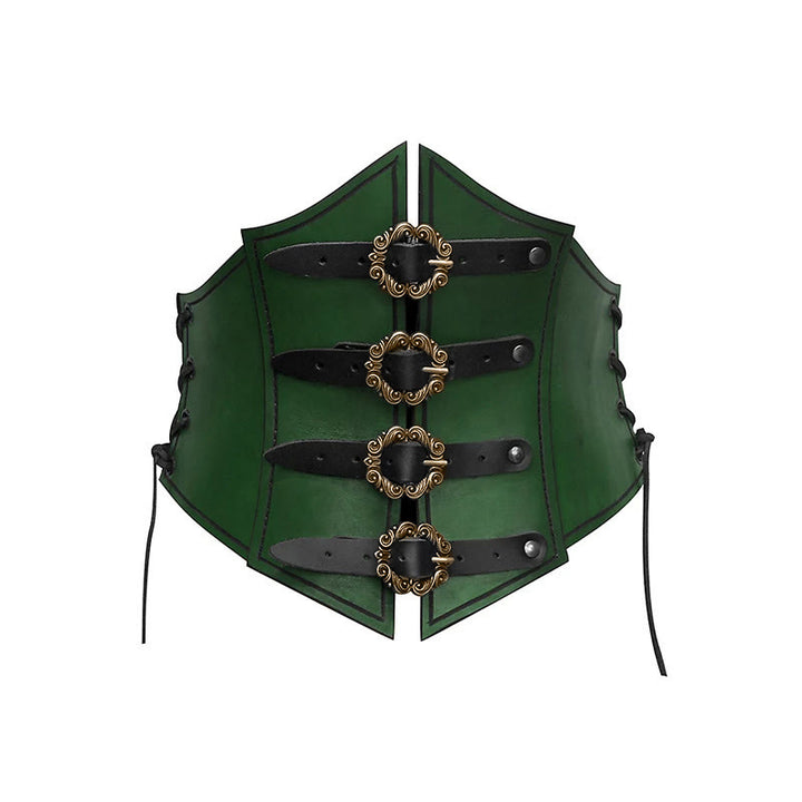 WorldNorse Brustpanzer in Schildform mit seitlicher Schnürung - Schwarz - image 3