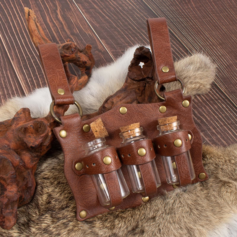 WorldNorse Mittelalterliche Zaubertrankfläschchen-Tasche und Gürtel - image 1